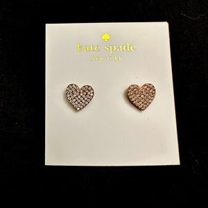 NWT Kate Spade heart earrings - rose gold